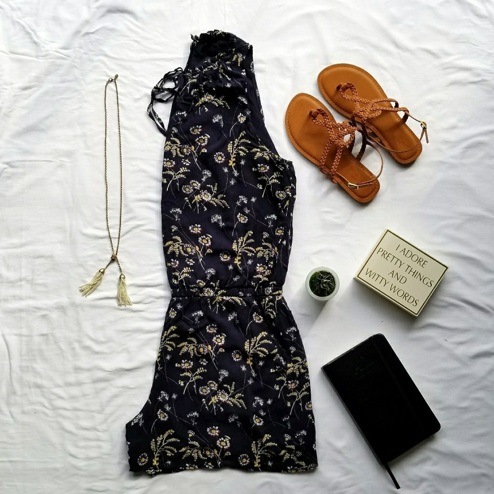 Loft Floral Sleeveless Floral Romper